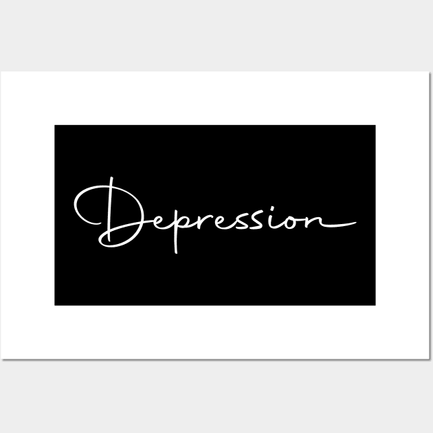 Mental Health - Depression Wall Art by Emmikamikatze